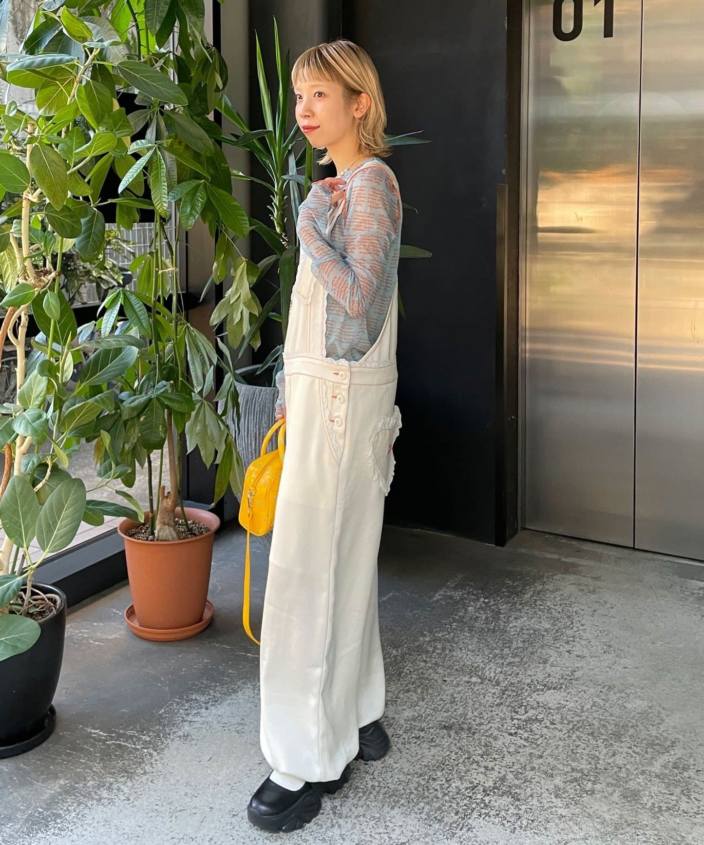 HELLO.SANFRANCISCO 印花Sheer top - Image 7