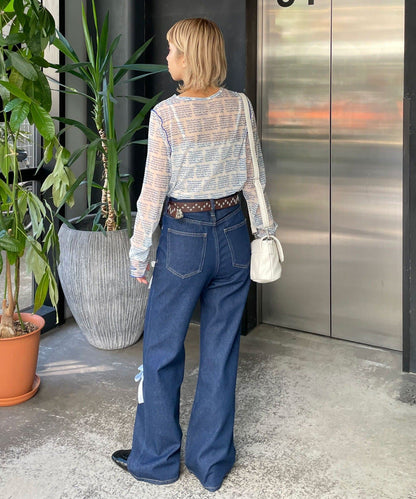 HELLO.SANFRANCISCO 印花Sheer top - Image 16