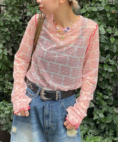 HELLO.SANFRANCISCO 印花Sheer top - Image 3