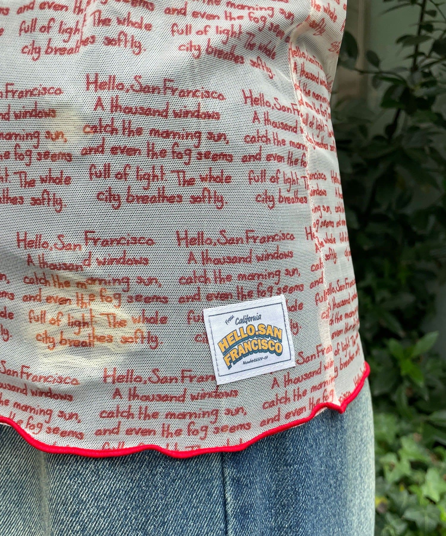 HELLO.SANFRANCISCO 印花Sheer top - Image 29