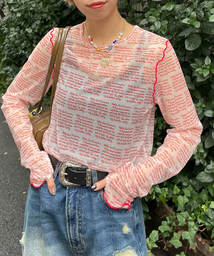 HELLO.SANFRANCISCO 印花Sheer top - Image 17