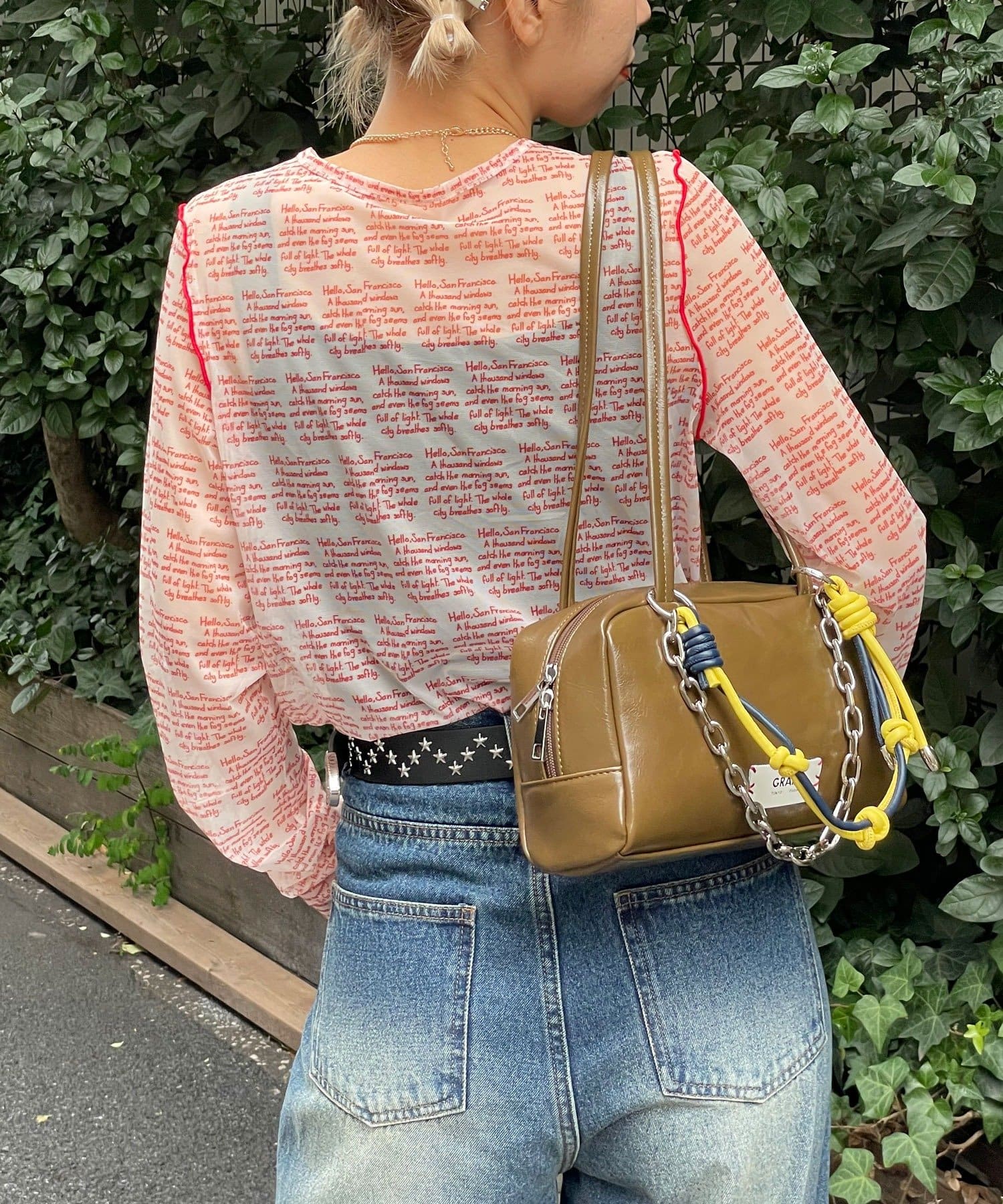 HELLO.SANFRANCISCO 印花Sheer top - Image 20