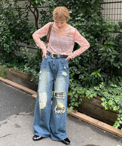 HELLO.SANFRANCISCO 印花Sheer top - Image 21