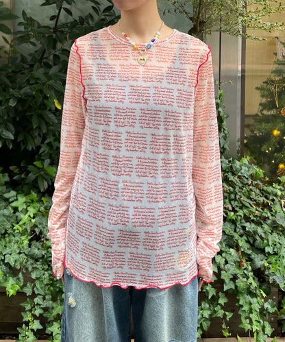 HELLO.SANFRANCISCO 印花Sheer top - Image 24