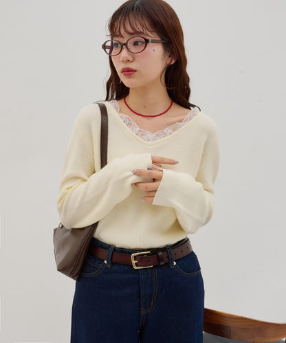 umm. By Discoat Lace-docking pullover - Image 4
