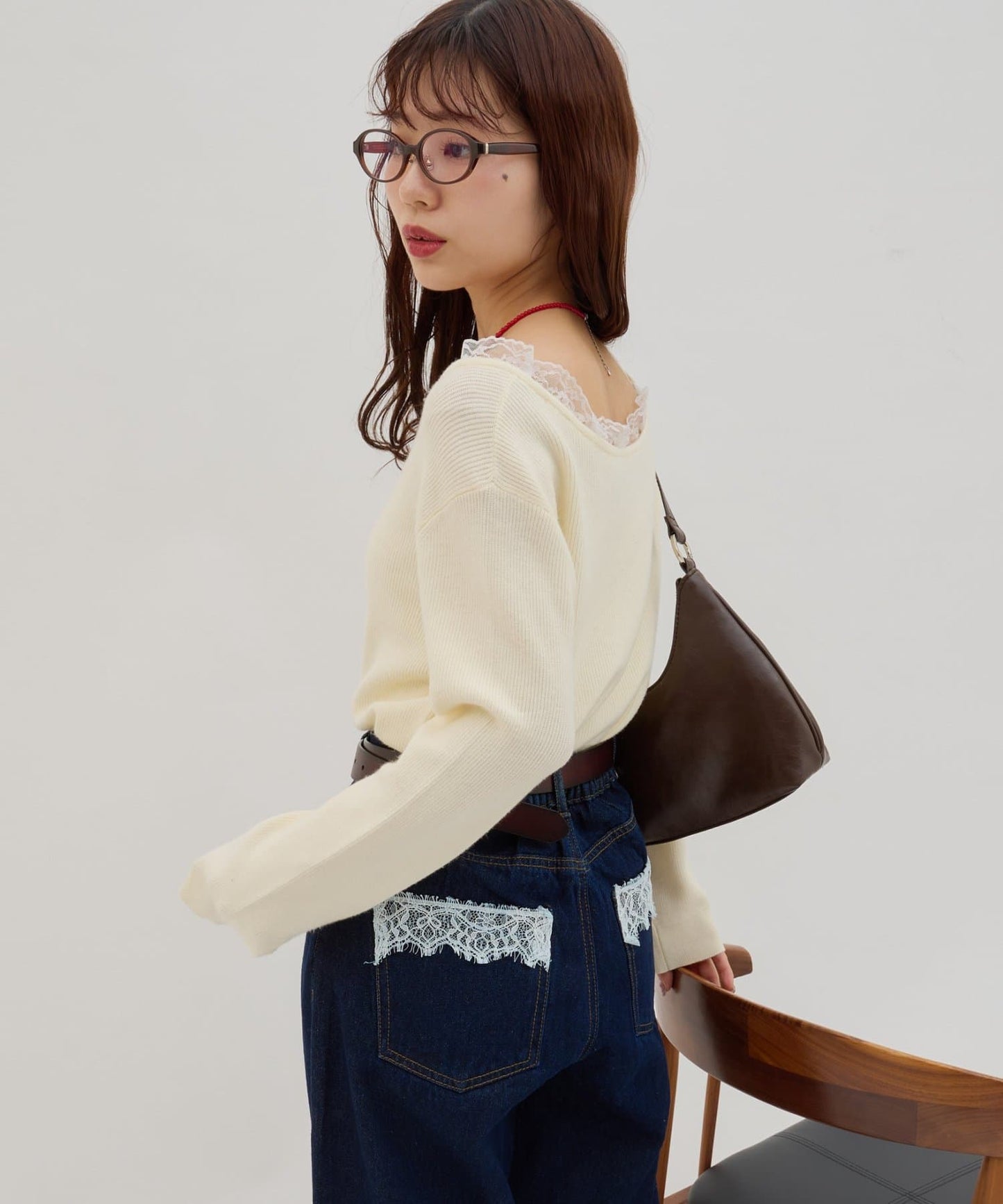 umm. By Discoat Lace-docking pullover - Image 5