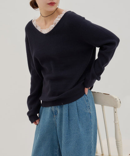umm. By Discoat Lace-docking pullover - Image 3