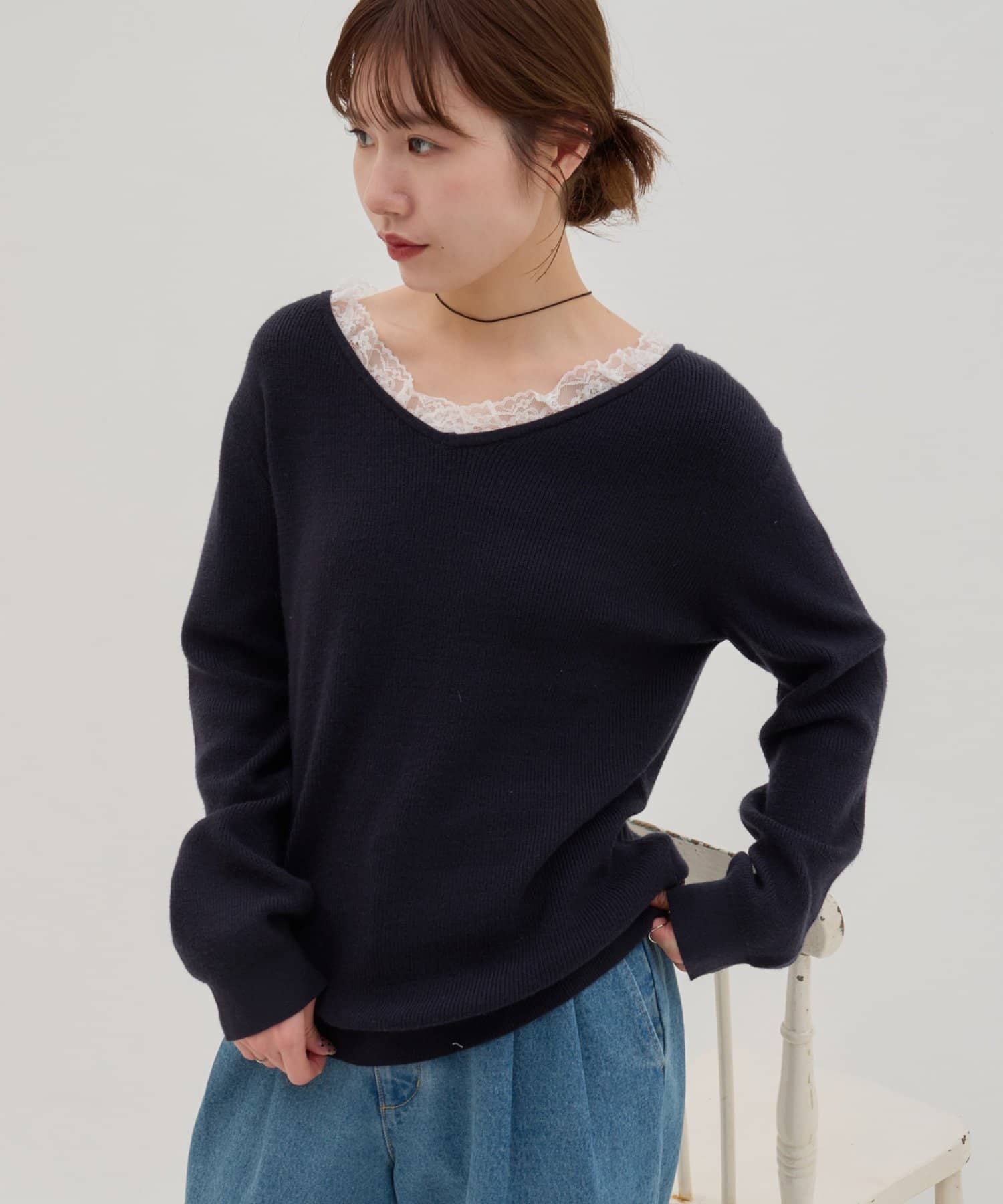 umm. By Discoat Lace-docking pullover - Image 10