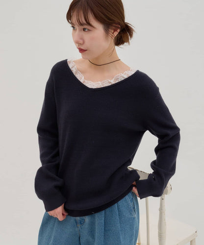 umm. By Discoat Lace-docking pullover - Image 10