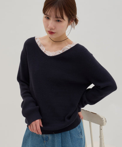 umm. By Discoat Lace-docking pullover - Image 14