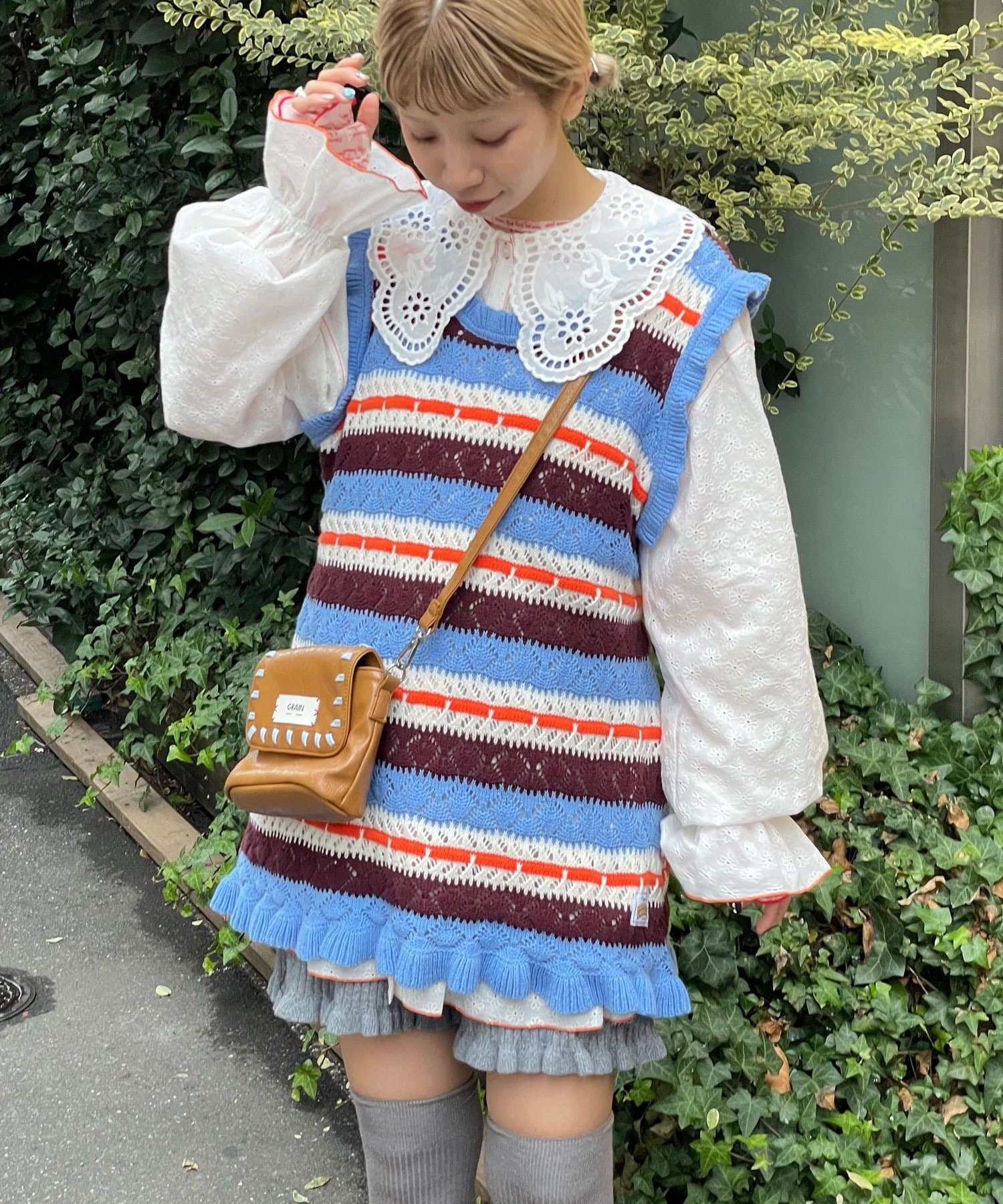 HELLO.SANFRANCISCO 鏤空條紋針織Vest - Image 4