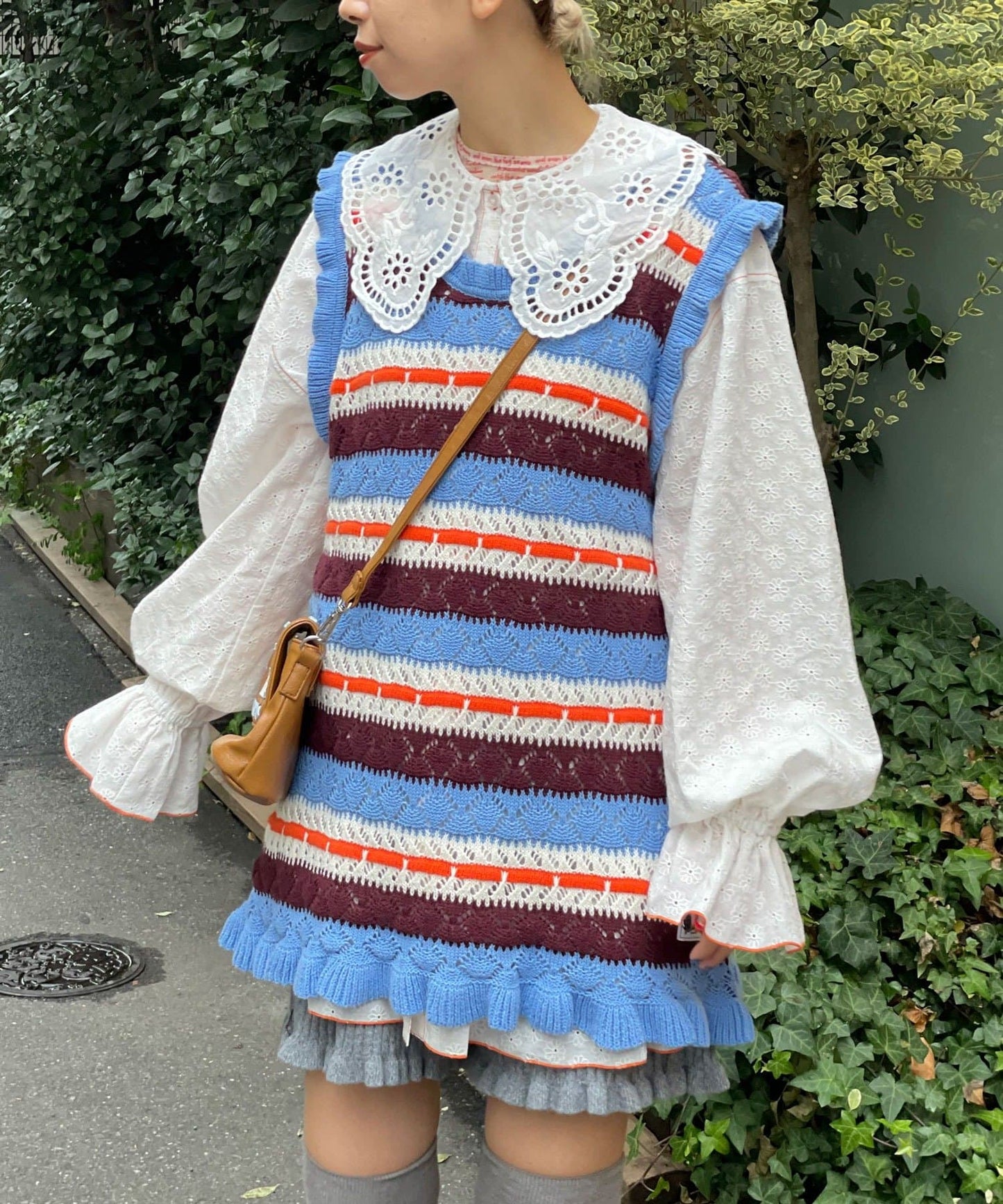 HELLO.SANFRANCISCO 鏤空條紋針織Vest - Image 5