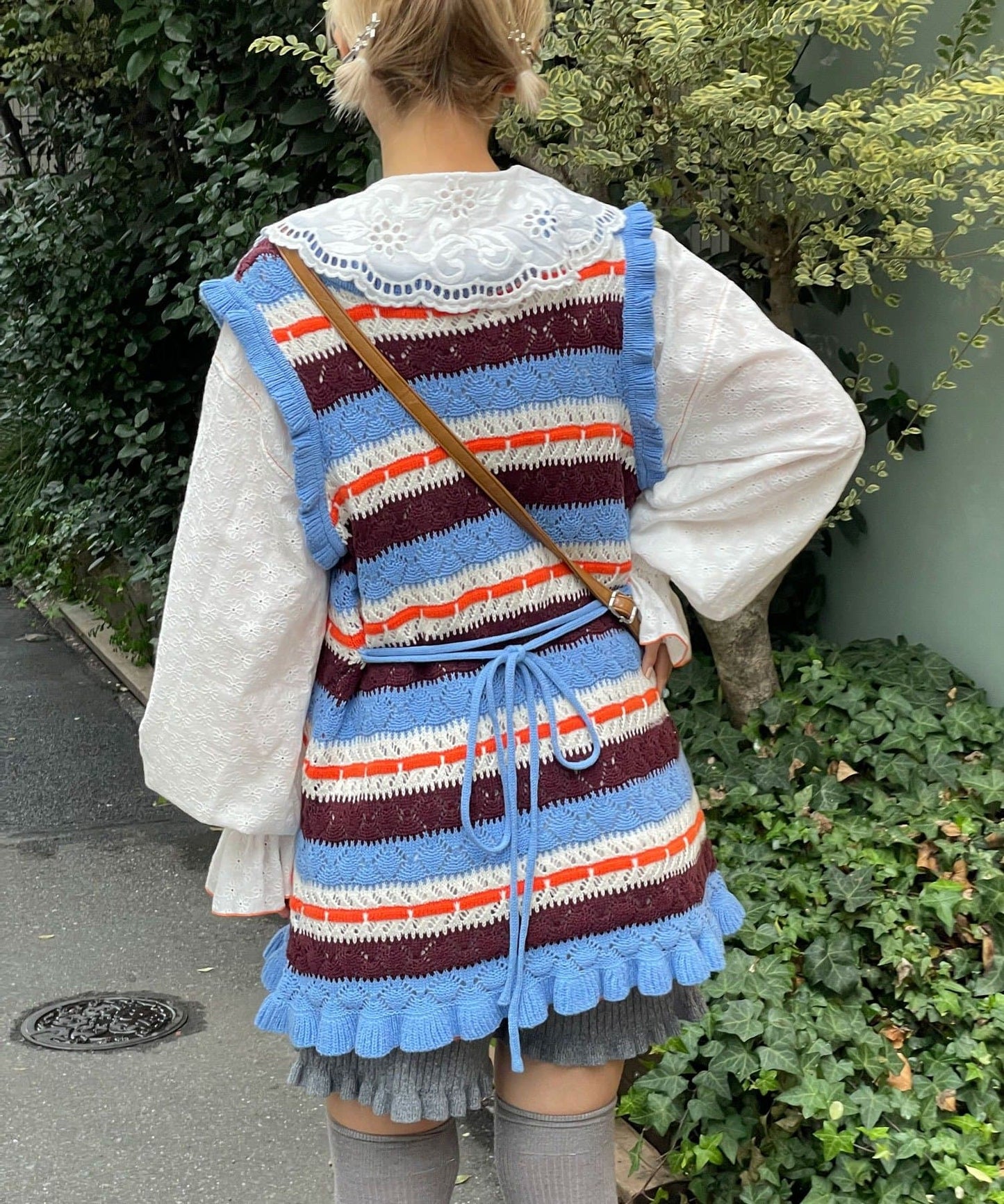 HELLO.SANFRANCISCO 鏤空條紋針織Vest - Image 6