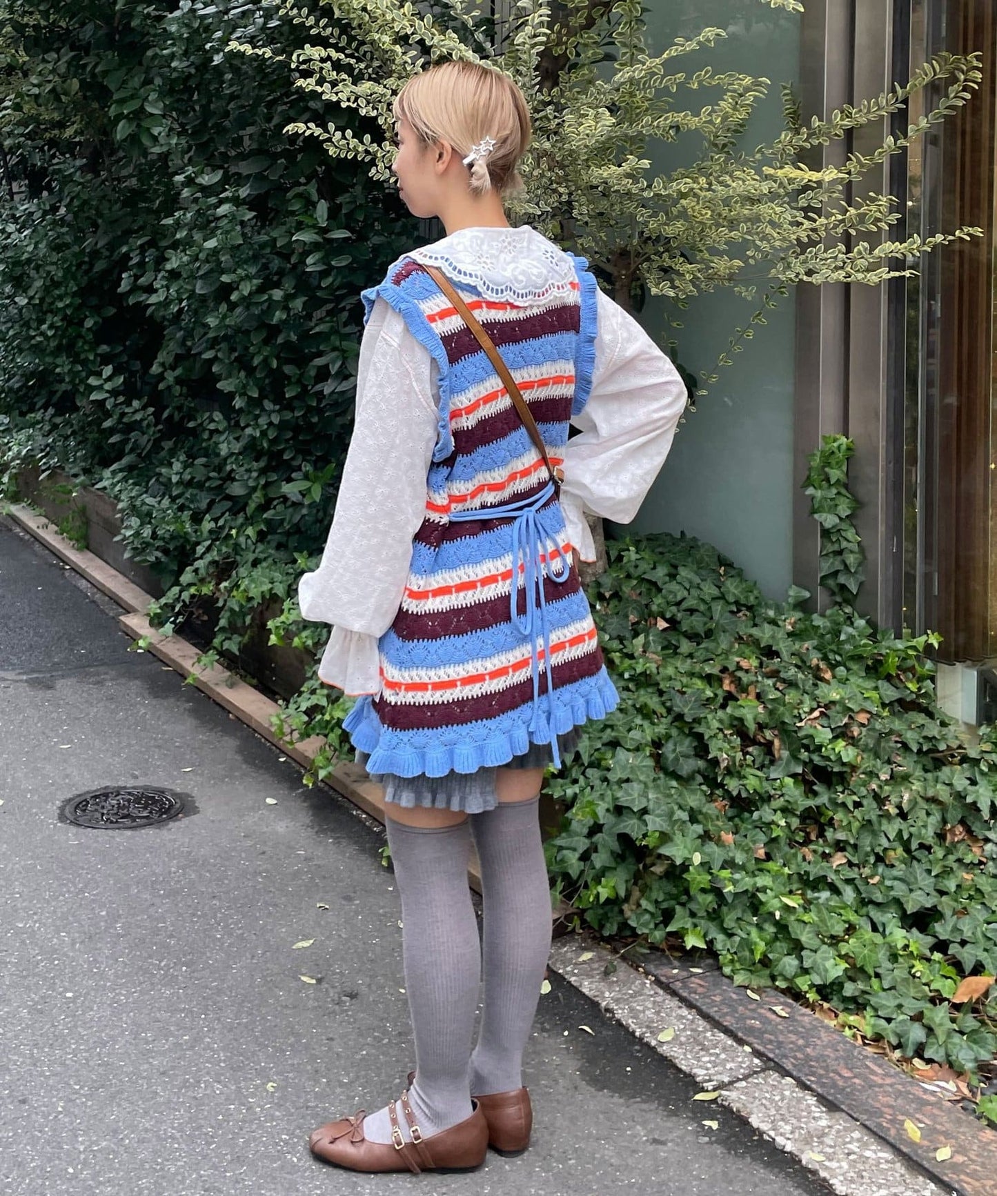 HELLO.SANFRANCISCO 鏤空條紋針織Vest - Image 9