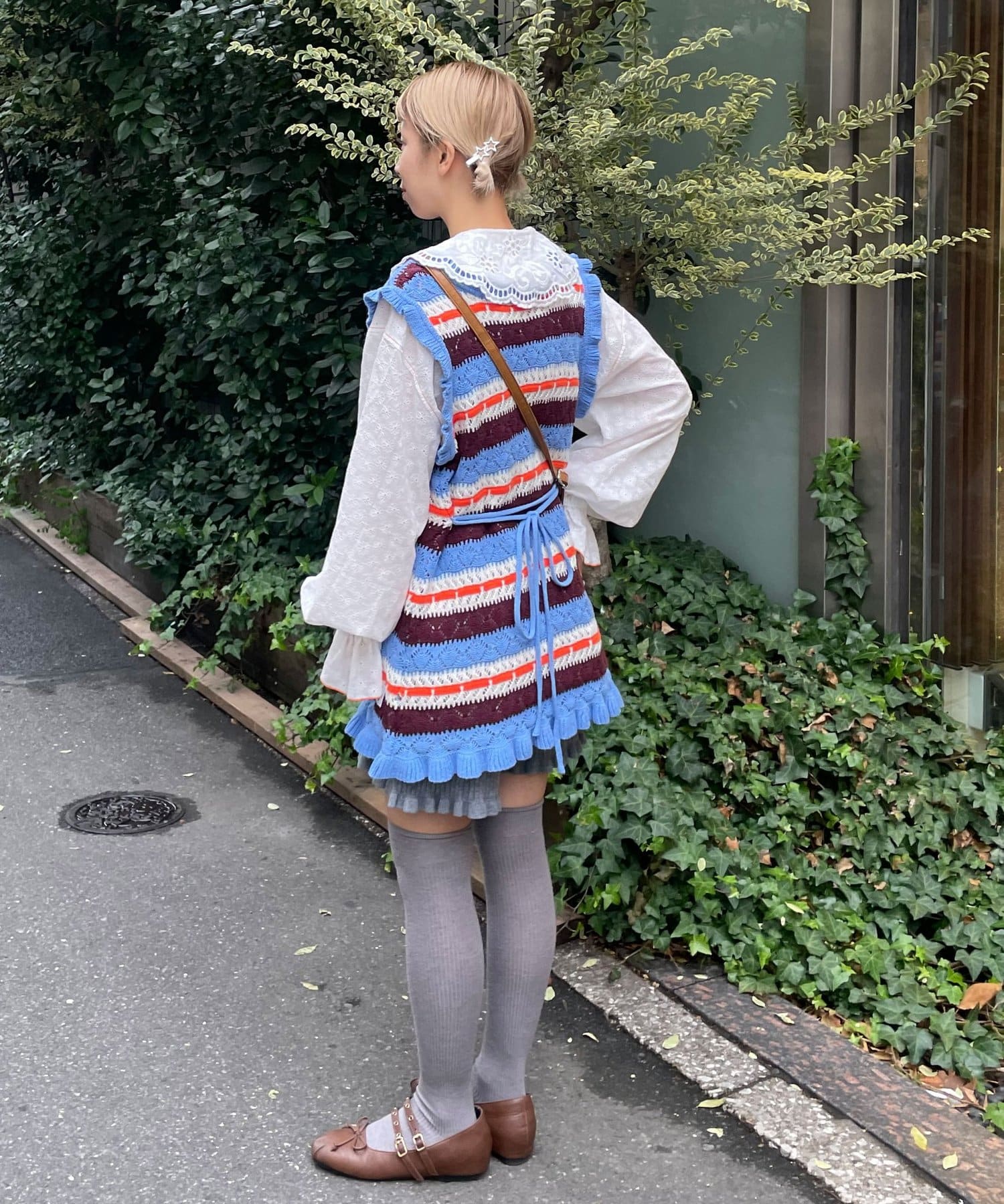 HELLO.SANFRANCISCO 鏤空條紋針織Vest - Image 9