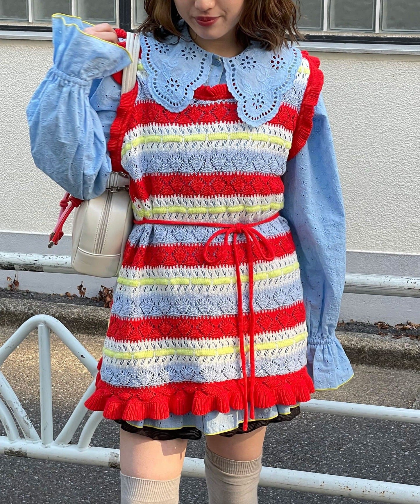 HELLO.SANFRANCISCO 鏤空條紋針織Vest - Image 12