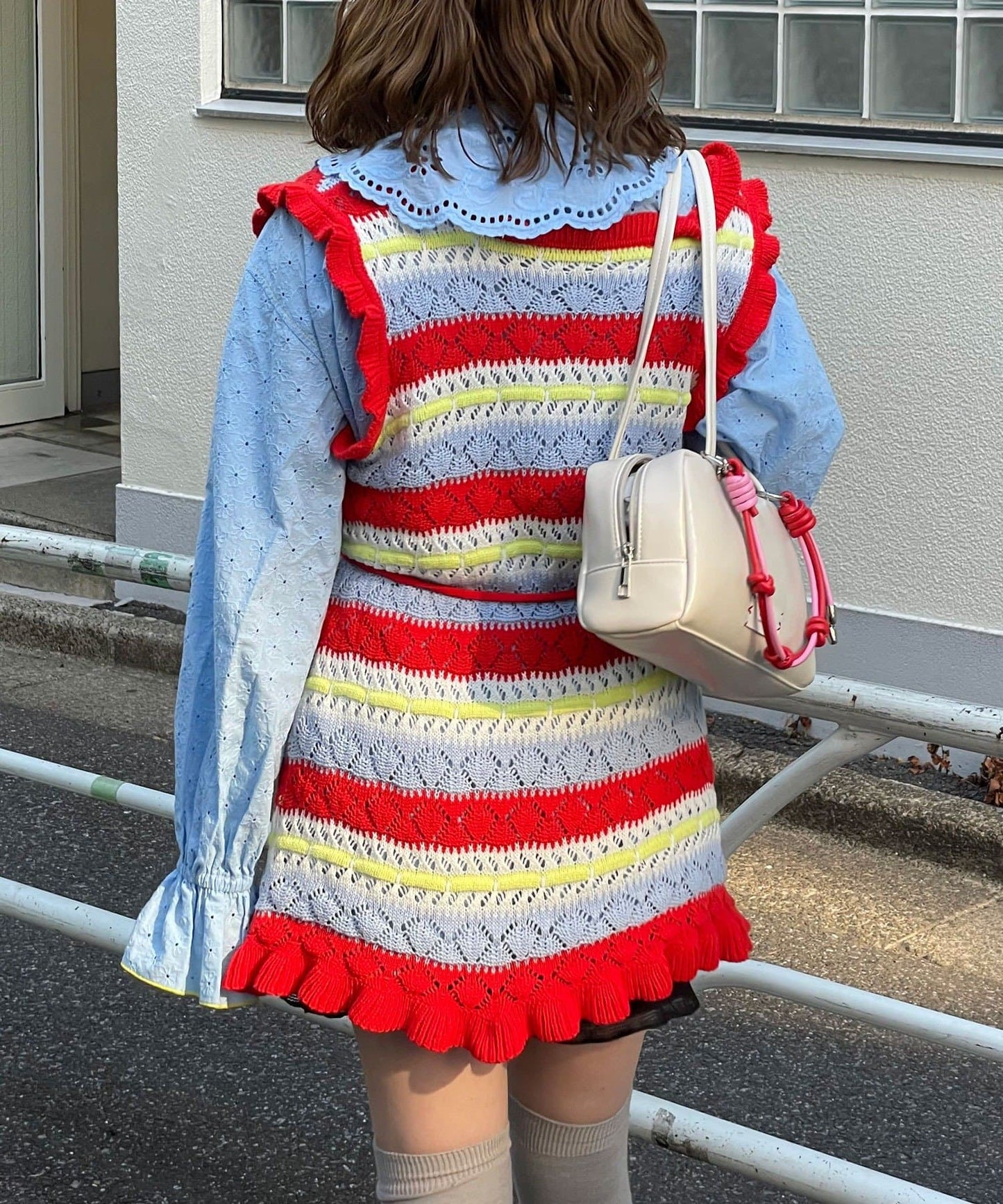 HELLO.SANFRANCISCO 鏤空條紋針織Vest - Image 14