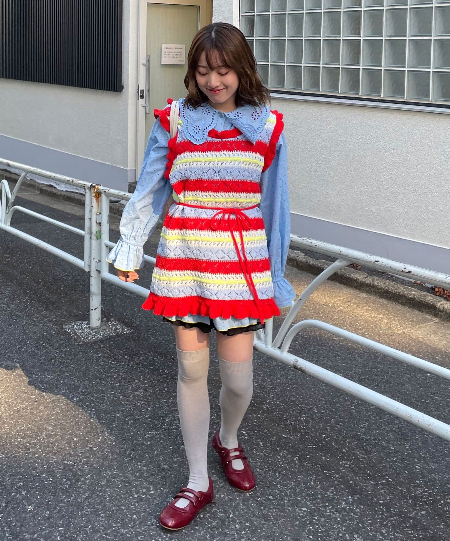 HELLO.SANFRANCISCO 鏤空條紋針織Vest - Image 15