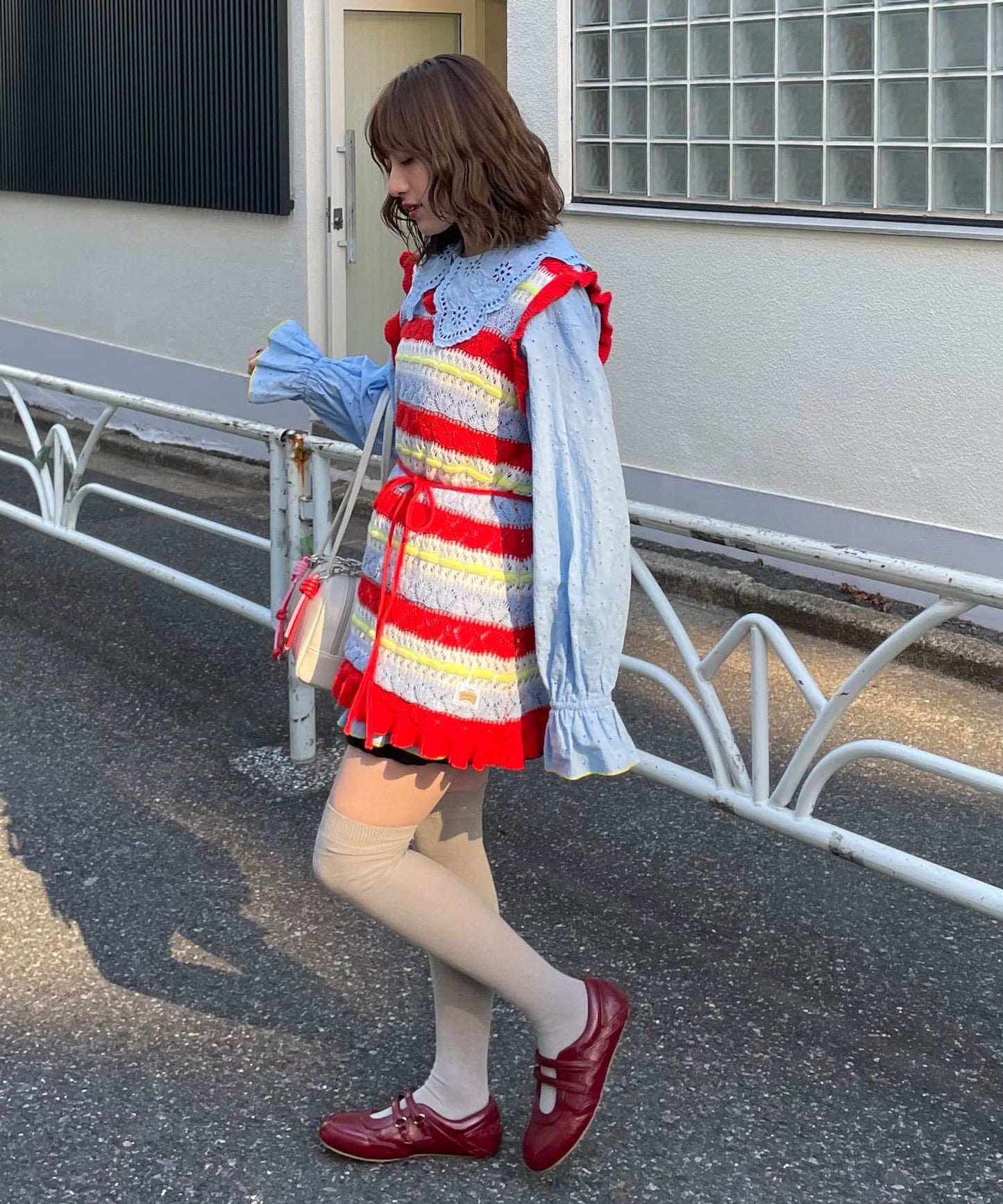 HELLO.SANFRANCISCO 鏤空條紋針織Vest - Image 16