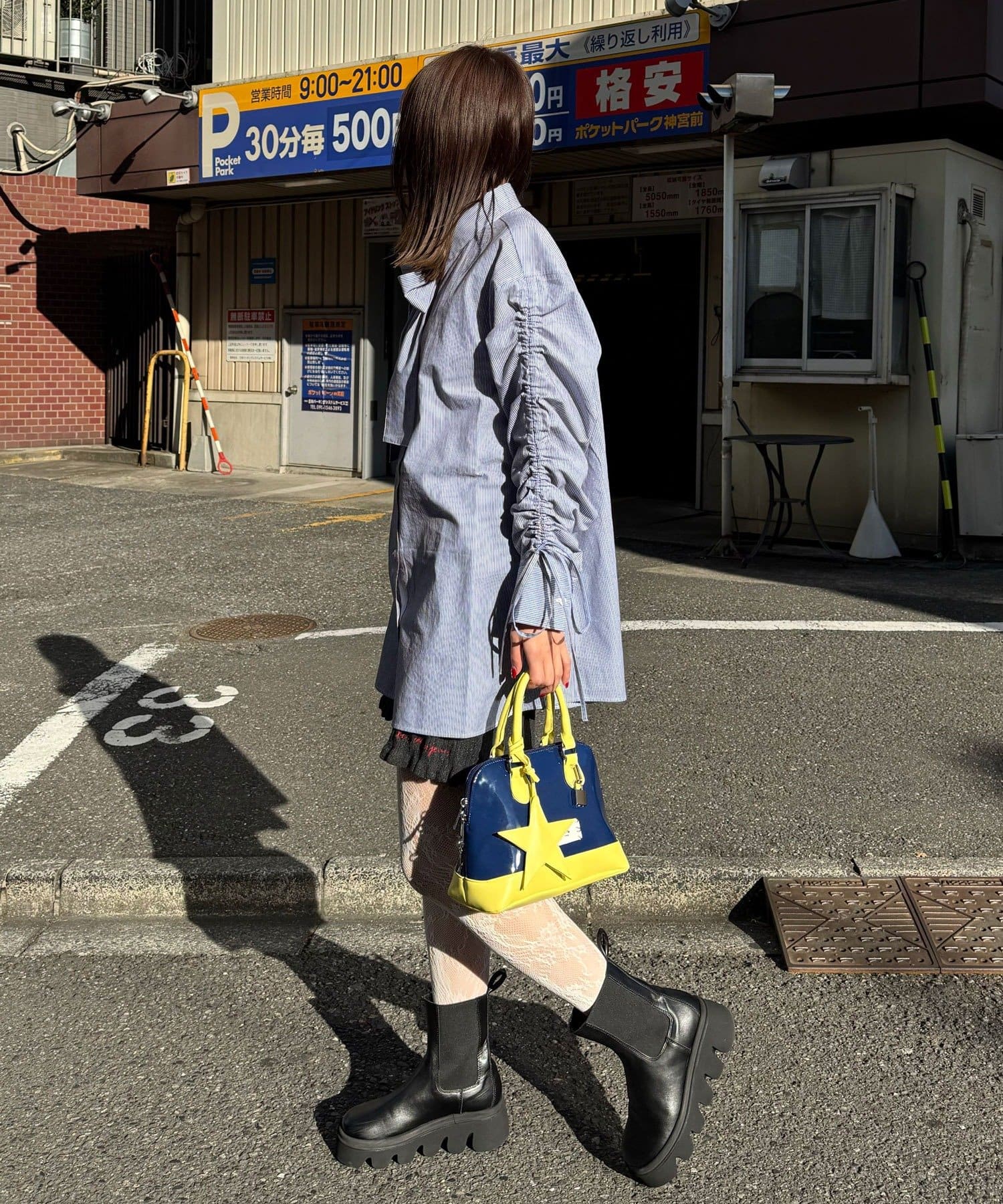 CIAOPANIC 褶皺袖條紋襯衫配TIE - Image 17