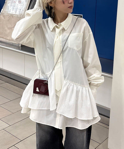 CIAOPANIC 多層束腰襯衫裙連TIE - Image 18