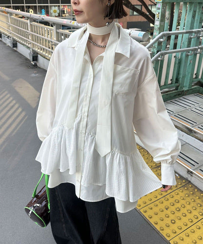 CIAOPANIC 多層束腰襯衫裙連TIE - Image 9