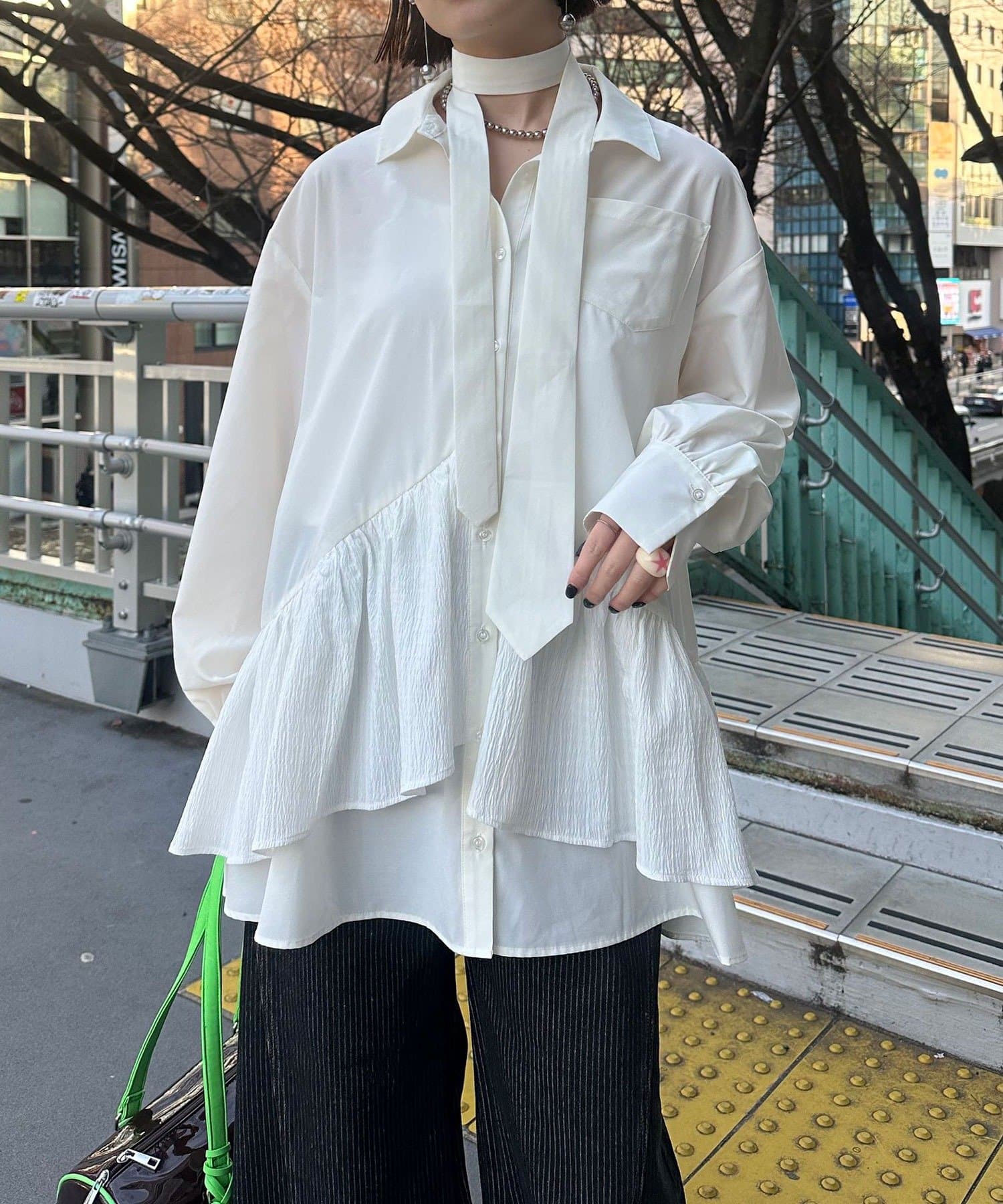 CIAOPANIC 多層束腰襯衫裙連TIE - Image 10