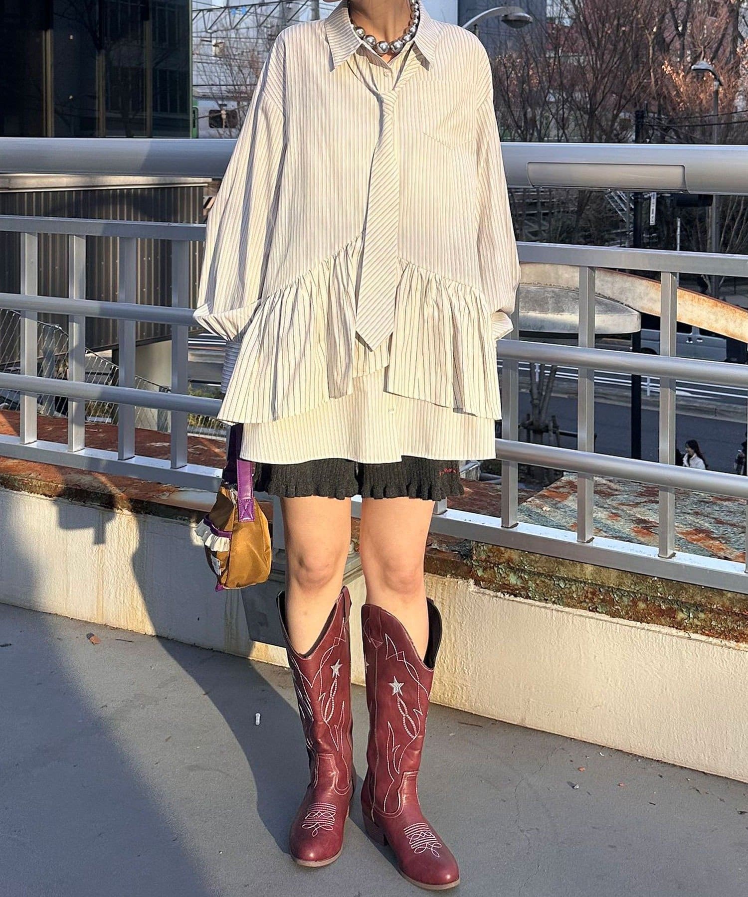 CIAOPANIC 多層束腰襯衫裙連TIE - Image 27