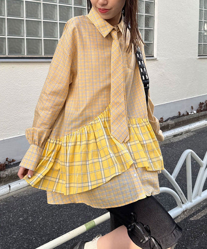 CIAOPANIC 多層束腰襯衫裙連TIE - Image 6