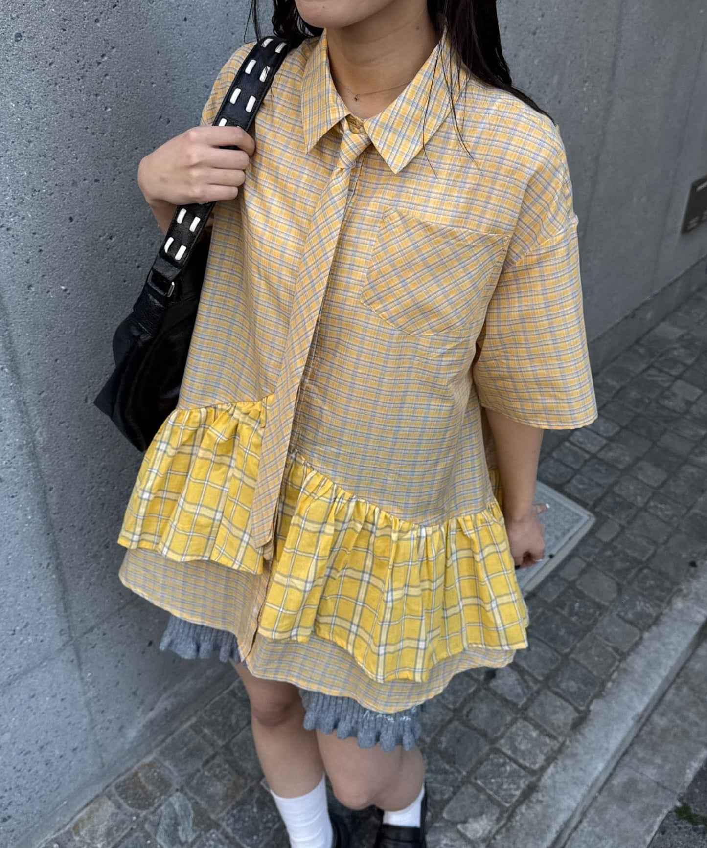 [短袖Ver] CIAOPANIC 多層束腰襯衫裙連TIE - Image 9