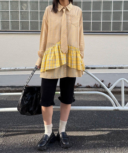 CIAOPANIC 多層束腰襯衫裙連TIE - Image 35