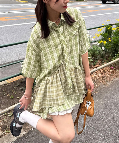 [短袖Ver] CIAOPANIC 多層束腰襯衫裙連TIE - Image 64