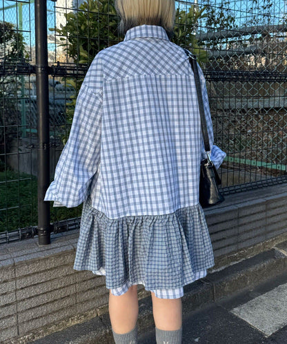[短袖Ver] CIAOPANIC 多層束腰襯衫裙連TIE - Image 86