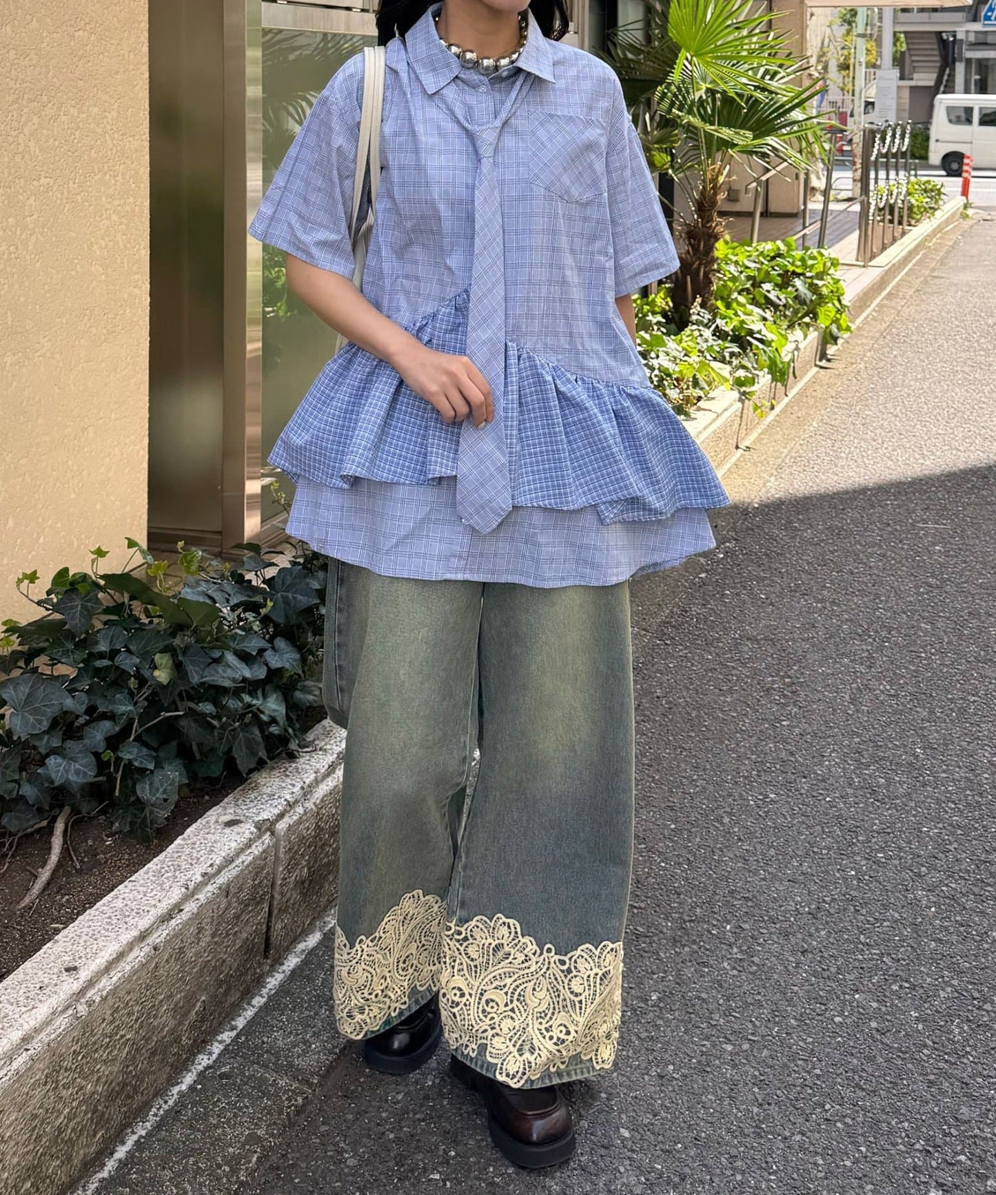 [短袖Ver] CIAOPANIC 多層束腰襯衫裙連TIE - Image 92