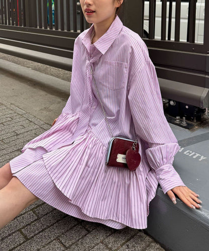 CIAOPANIC 多層束腰襯衫裙連TIE - Image 75