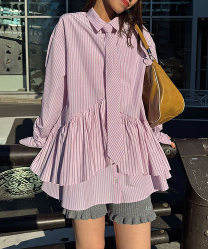 CIAOPANIC 多層束腰襯衫裙連TIE - Image 66