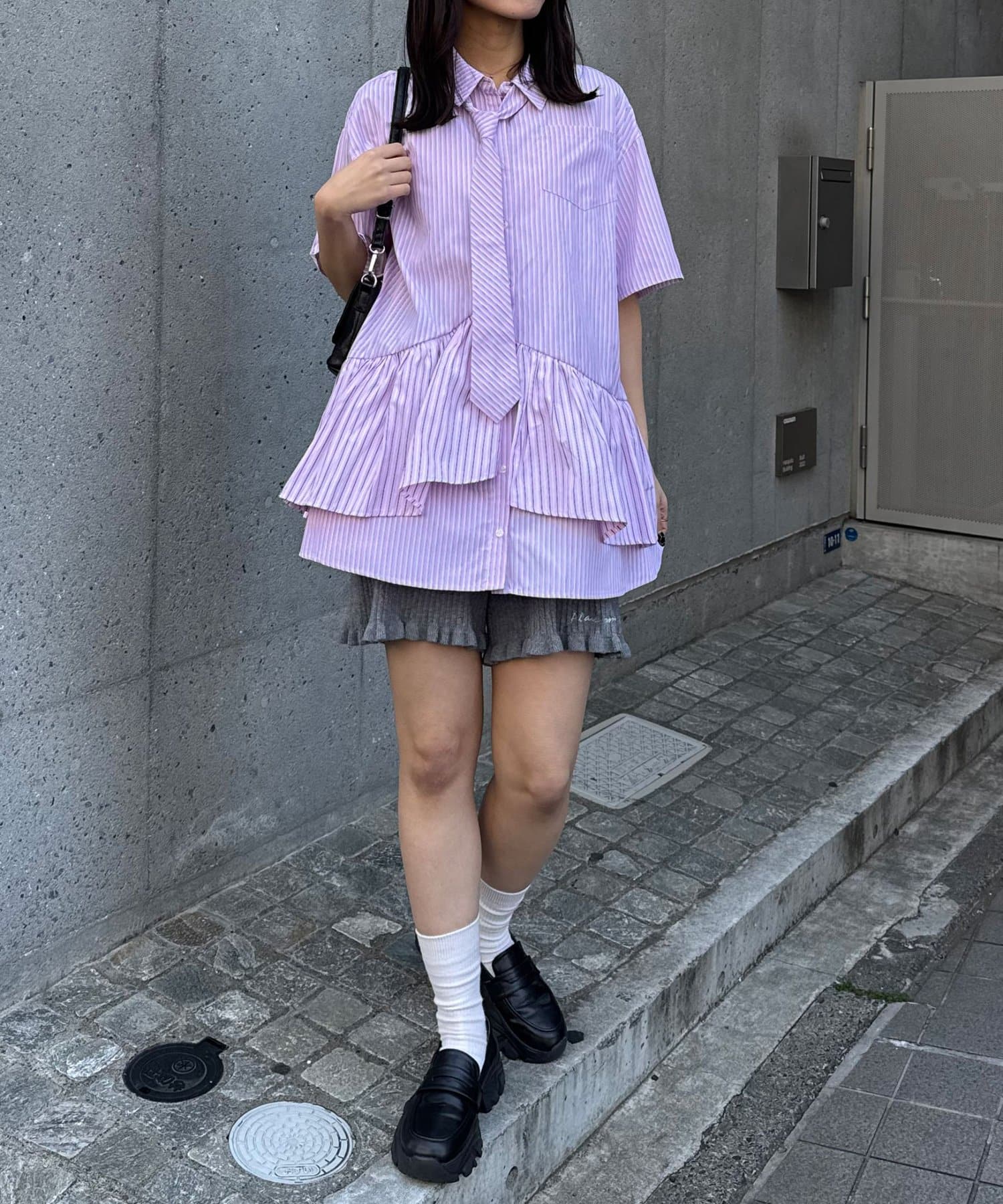 [短袖Ver] CIAOPANIC 多層束腰襯衫裙連TIE - Image 107