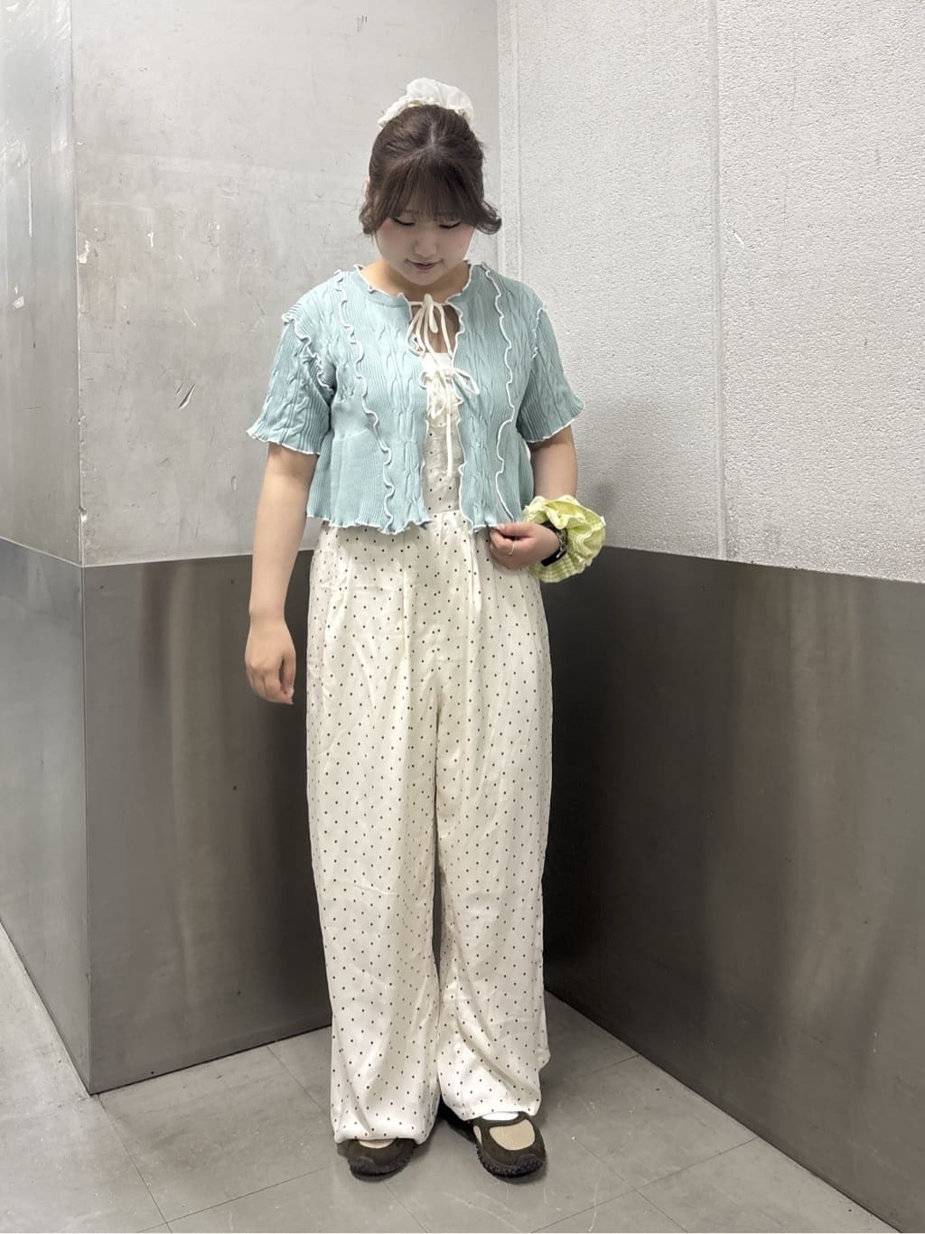 w closet 短袖撞色拼接開襟衫 - Image 34