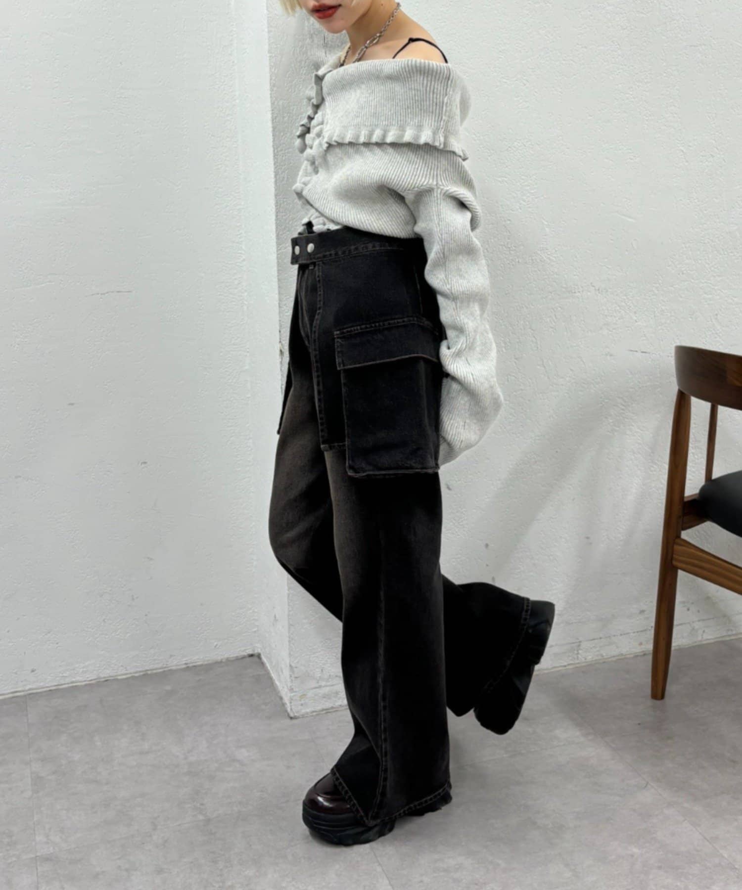 w closet Multi-way Ruffle Cardigan - Image 8