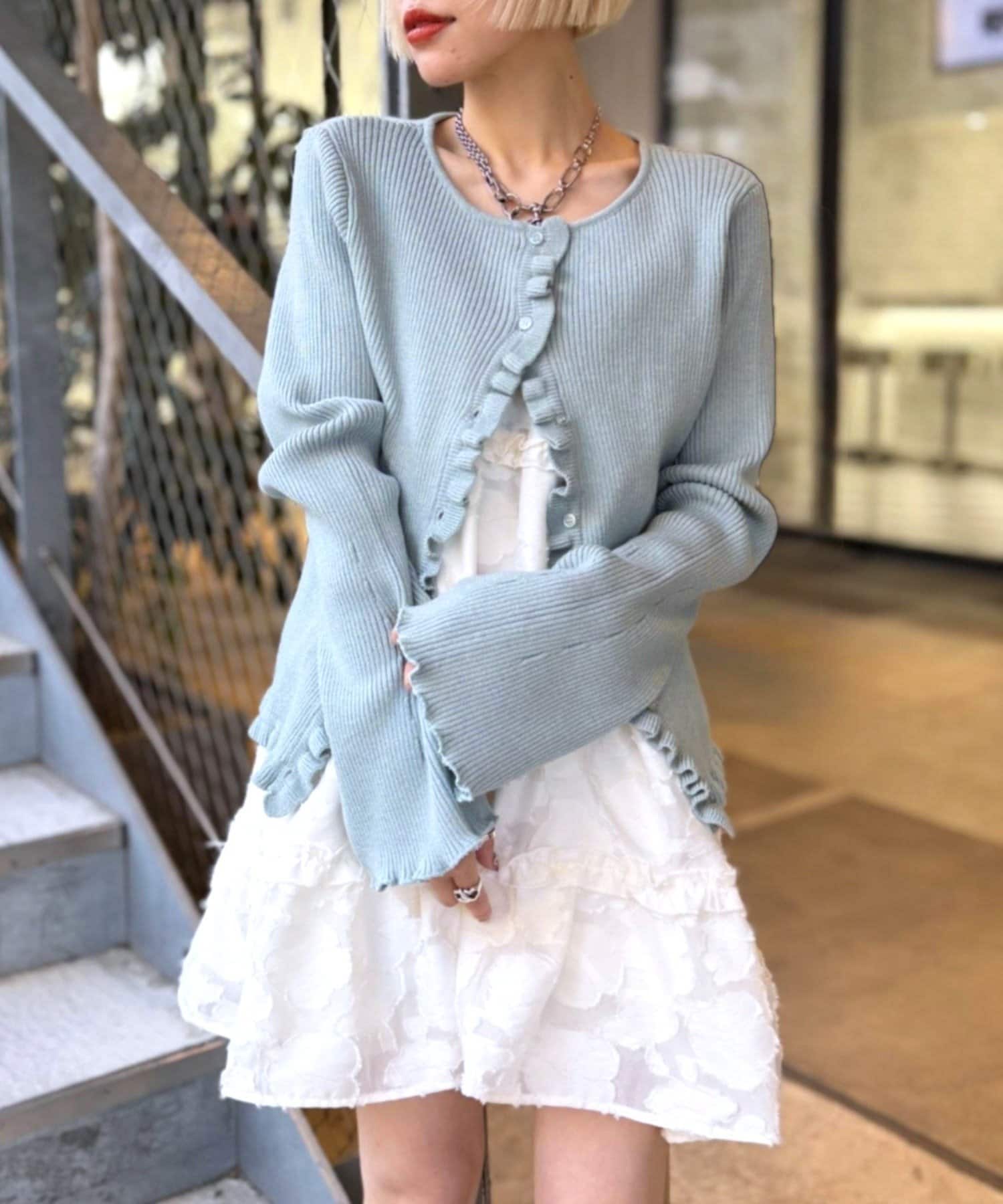 w closet Multi-way Ruffle Cardigan - Image 3