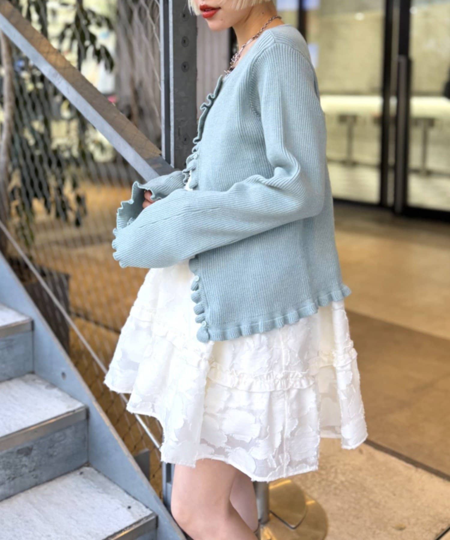 w closet Multi-way Ruffle Cardigan - Image 12