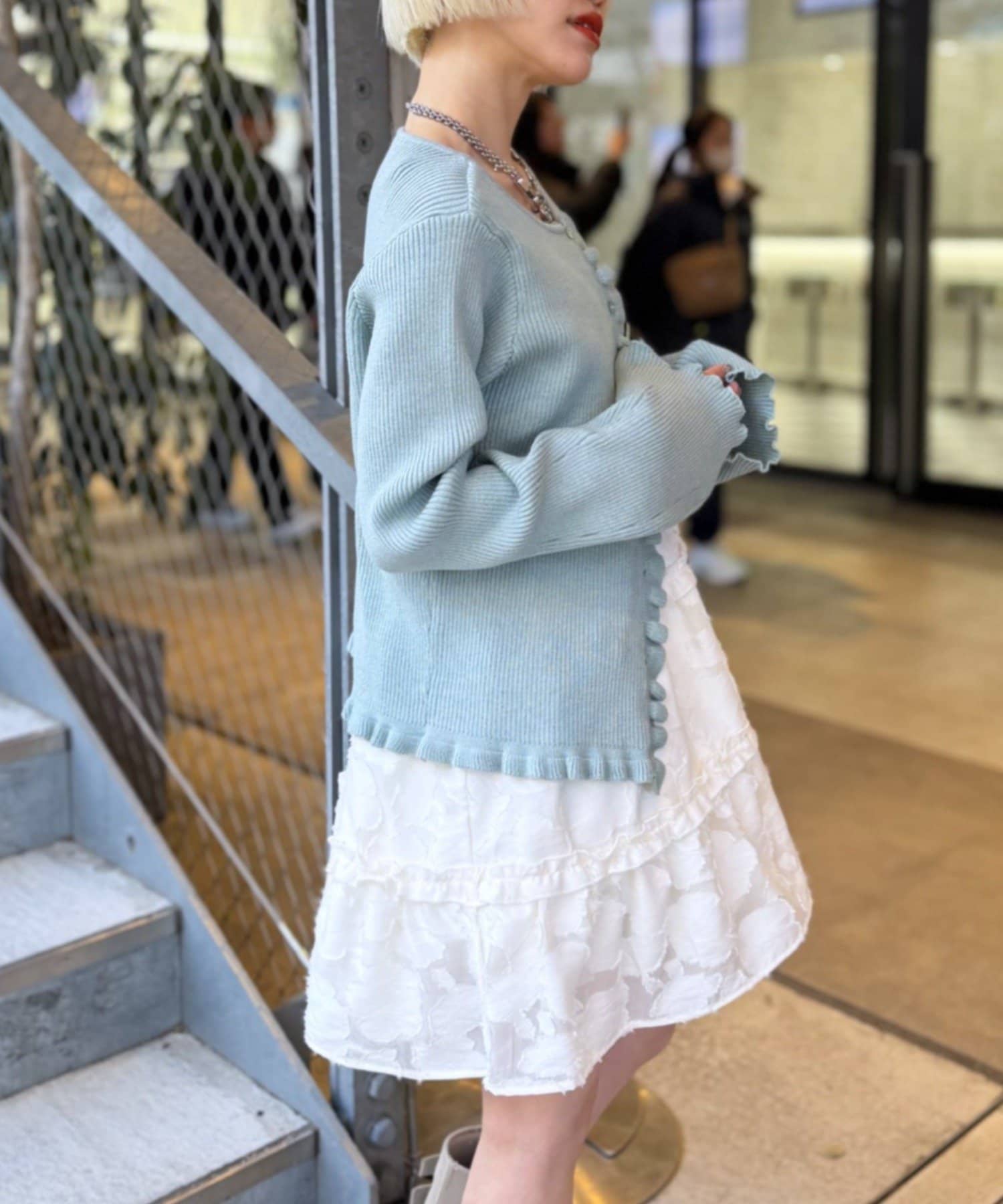 w closet Multi-way Ruffle Cardigan - Image 14