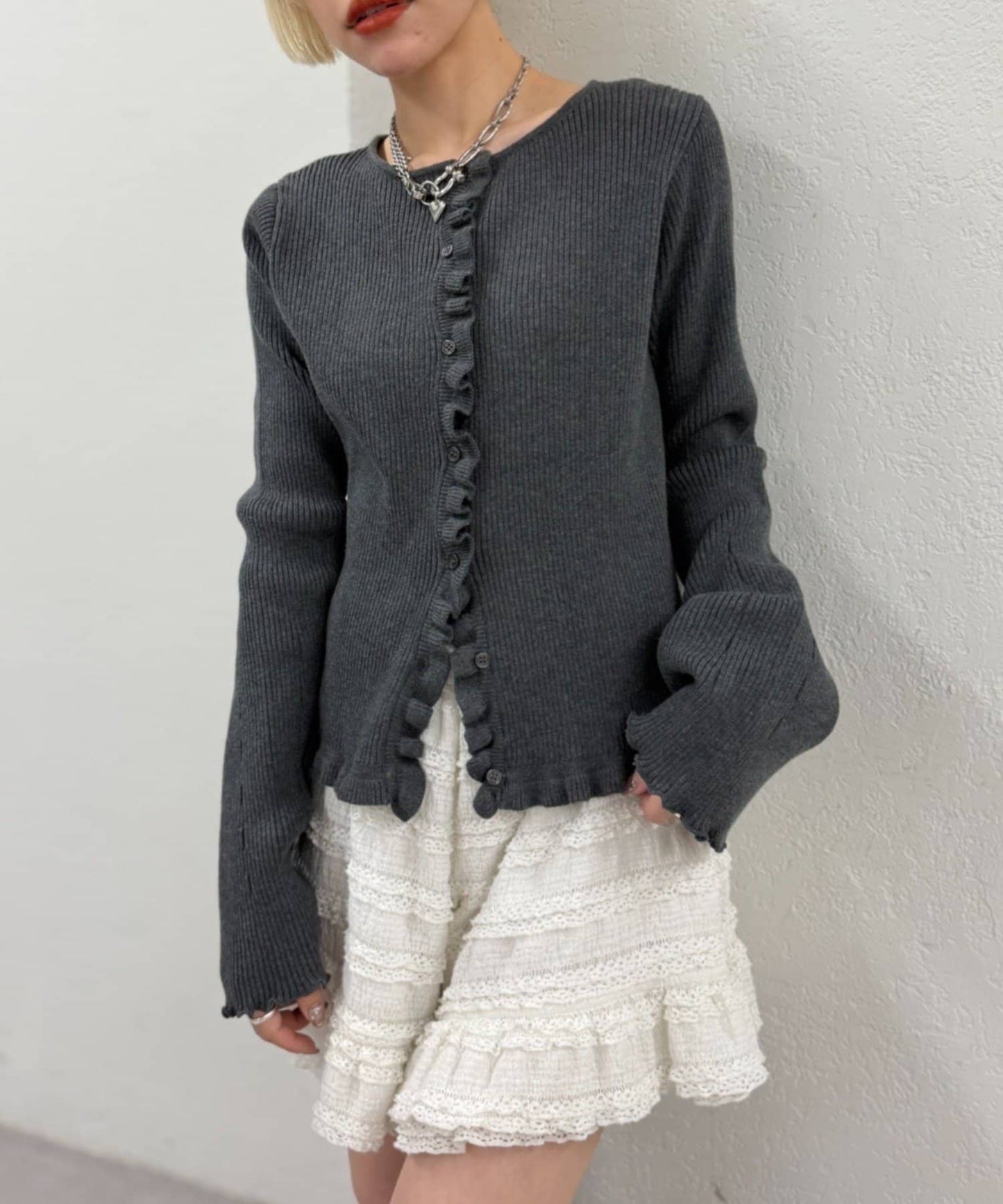 w closet Multi-way Ruffle Cardigan - Image 36