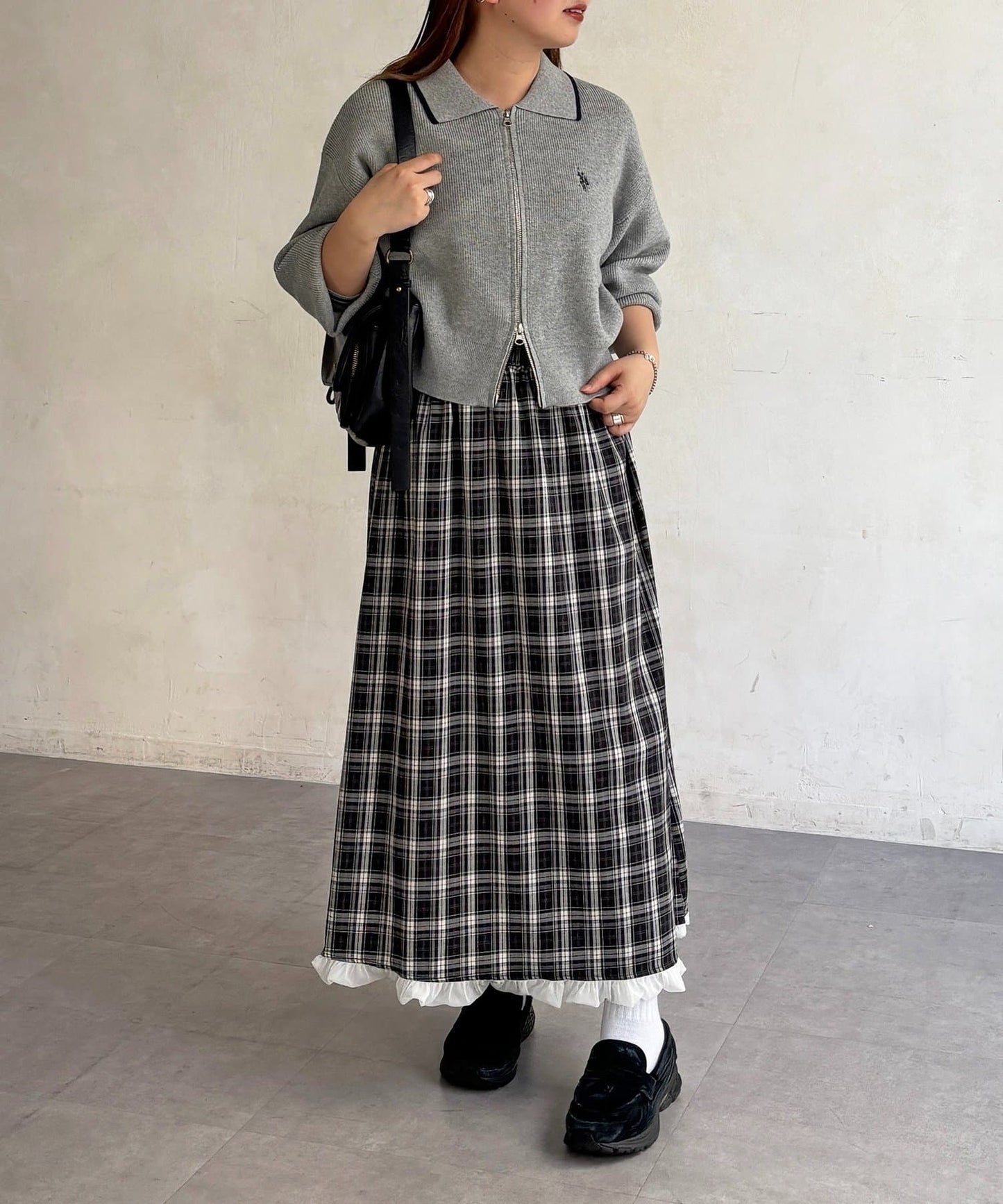 CPCM 薄紗格紋氣球裙 [可正反兩穿] - Image 9