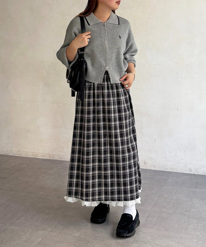 CPCM 薄紗格紋氣球裙 [可正反兩穿] - Image 9