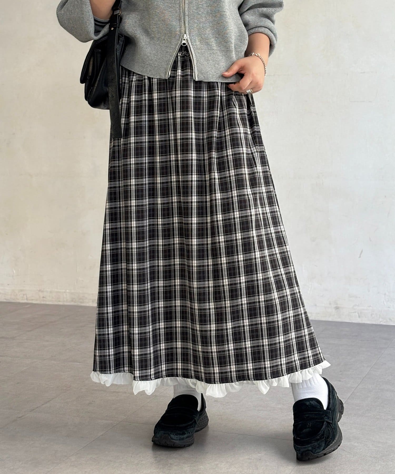 CPCM 薄紗格紋氣球裙 [可正反兩穿] - Image 10