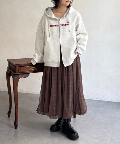 CPCM 薄紗格紋氣球裙 [可正反兩穿] - Image 20