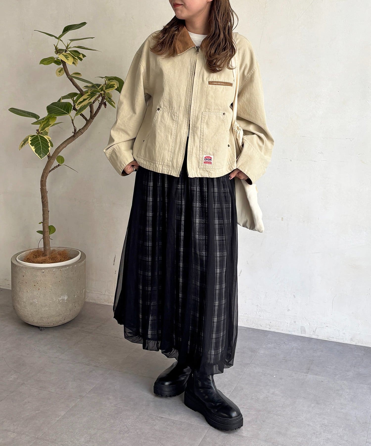 CPCM 薄紗格紋氣球裙 [可正反兩穿] - Image 25