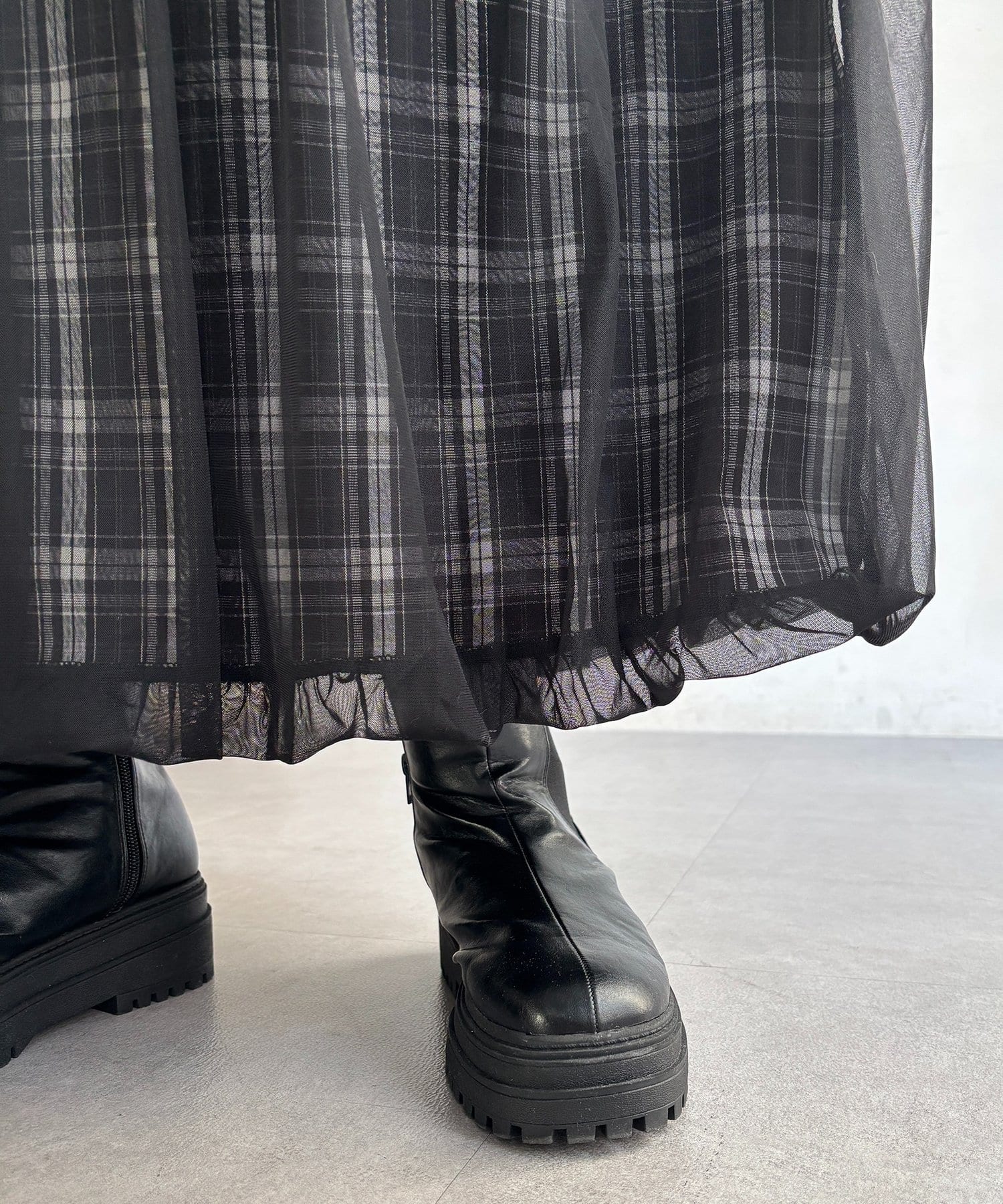 CPCM 薄紗格紋氣球裙 [可正反兩穿] - Image 28