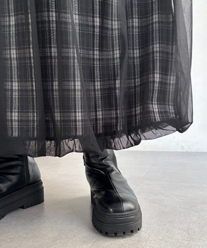 CPCM 薄紗格紋氣球裙 [可正反兩穿] - Image 28